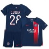 Conjunto (Camiseta+Pantalón Corto) Paris Saint-Germain 2023-24 C. Soler 28 Primera Equipación - Niño